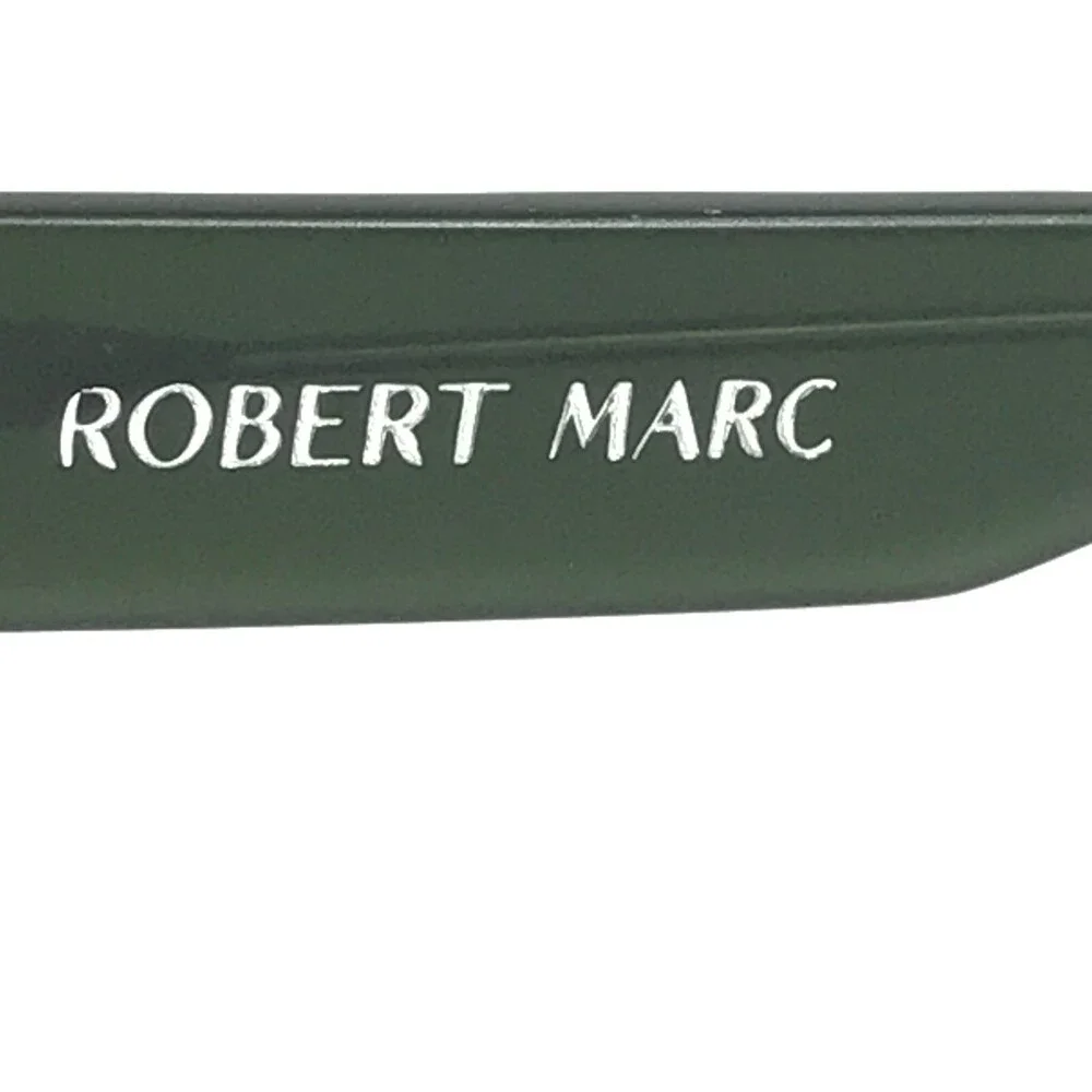 Robert Marc Sunglasses 678-271M Black Green Rectangular Frames w/ Green Lenses